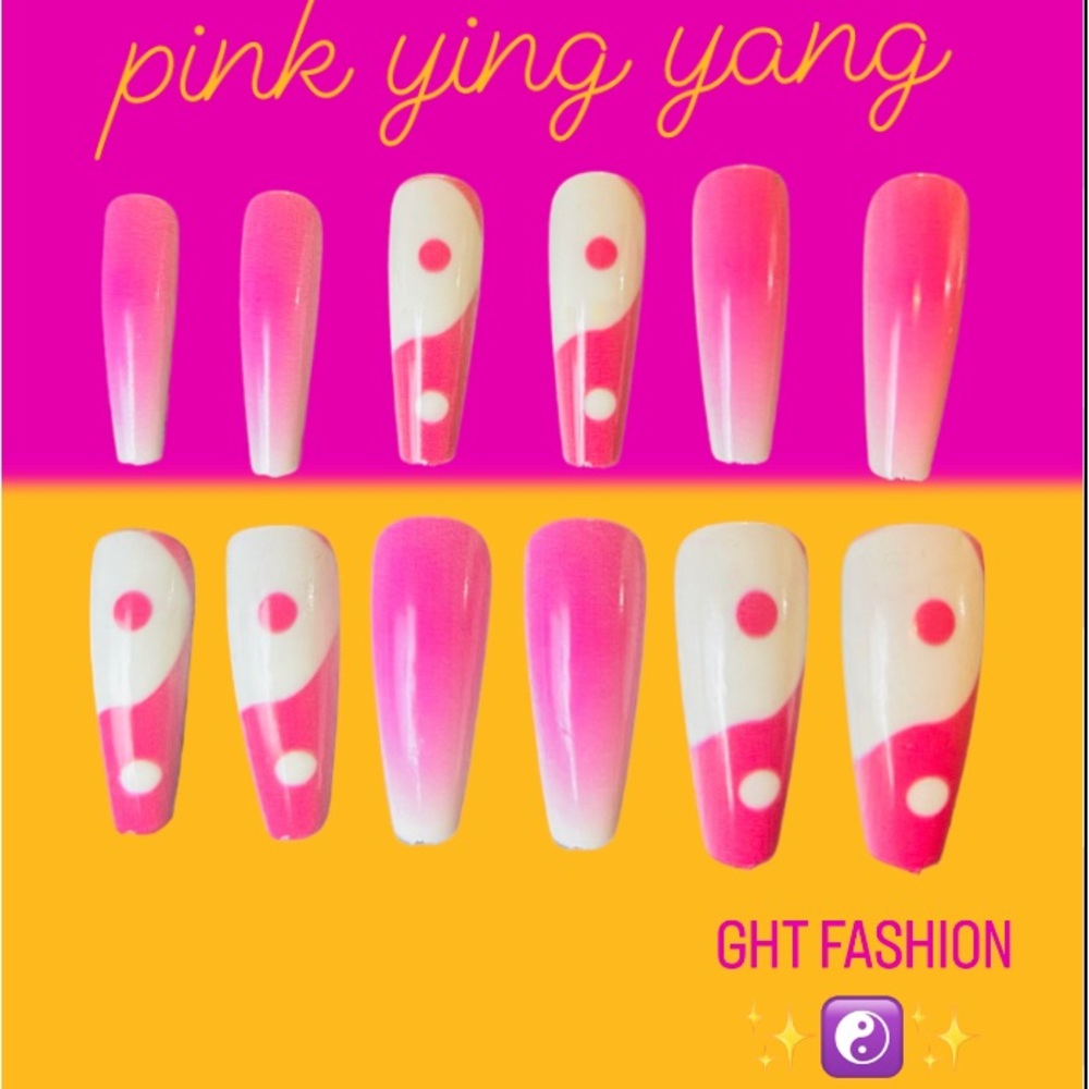 PINK YING YANG ☯️💗 NAILS